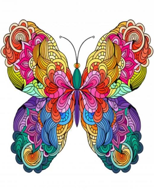Colorful Mandala Butterfly Diamond Painting