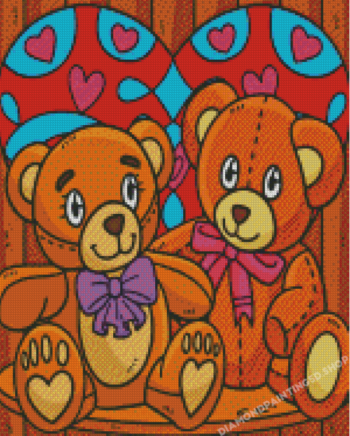 Cool Bears Of Love Diamond Paintings