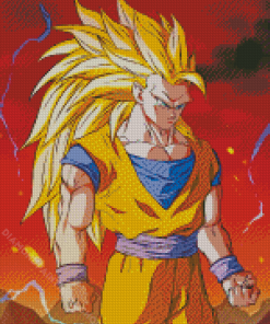 Dragon Ball Z Goku Super Saiyan 3 Diamond Paintings