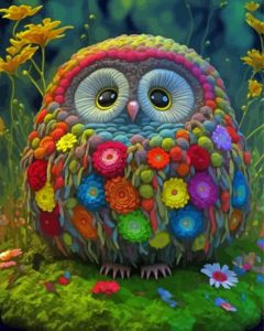 Floral Owl Diamond Painting