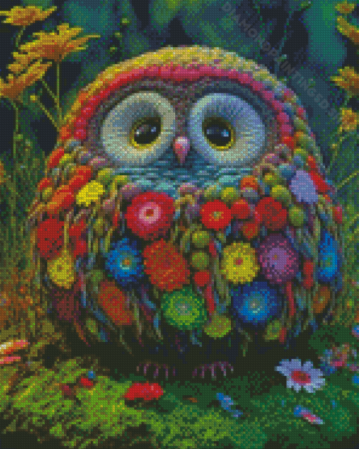 Floral Owl Diamond Paintings