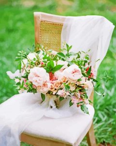 Flowers On The Chair Diamond Painting