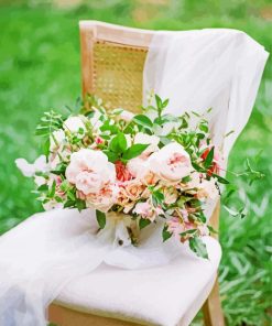 Flowers On The Chair Diamond Painting