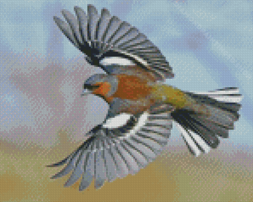 Flying Chaffinch Bird Diamond Paintings