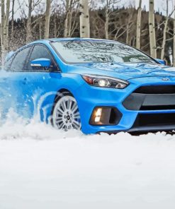 Ford Focus RS In The Snow Diamond Painting