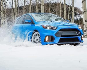 Ford Focus RS In The Snow Diamond Painting