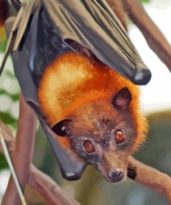 Giant Golden Crowned Flying Fox Head Diamond Painting