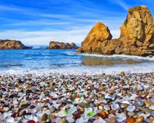 Glass Beach California USA Diamond Painting