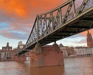 Iron Footbridge Frankfurt Diamond Painting