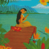 Musician Hawaiian Lady Diamond Paintings