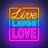 Neon Live Laugh Love Art Diamond Painting