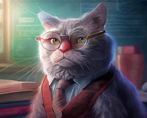 Nerdy Cat Diamond Painting