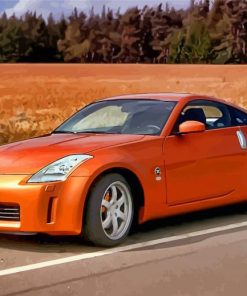 Orange Nissan 350Z Diamond Painting