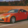 Orange Nissan 350Z Diamond Paintings