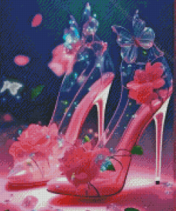 Pink High Heels Diamond Paintings