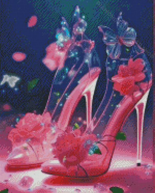 Pink High Heels Diamond Paintings