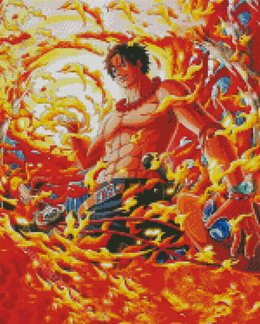 Portgas D. Ace One Piece Diamond Paintings