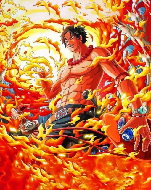 Portgas D. Ace One Piece Diamond Painting