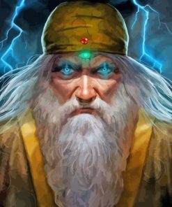 Powerful Mad Old Man Face Diamond Painting