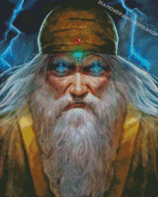 Powerful Mad Old Man Face Diamond Paintings