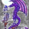 Purple Dangerous Mythical Dragon Diamond Painting