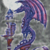 Purple Dangerous Mythical Dragon Diamond Paintings