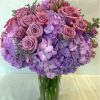 Purple Roses And Hydrangea Vase Diamond Painting