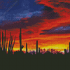 Red Sunset Arizona Diamond Paintings