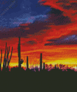 Red Sunset Arizona Diamond Paintings