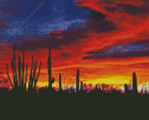 Red Sunset Arizona Diamond Paintings