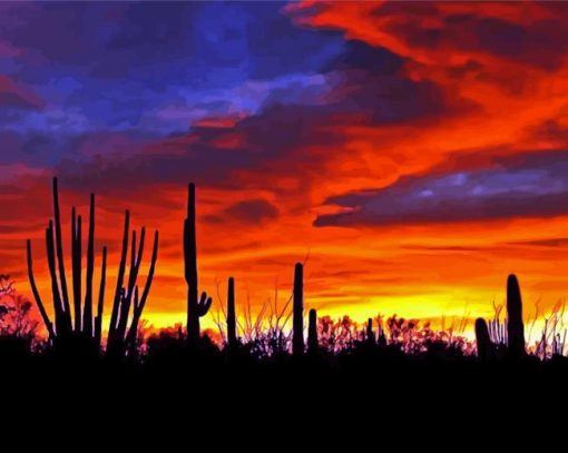 Red Sunset Arizona Diamond Painting