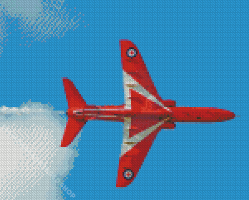 Red Arrows Plane Diamond Paintings