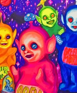 Scary Teletubbies Diamond Painting