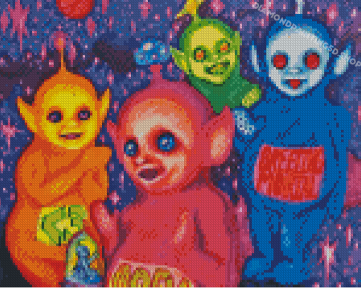 Scary Teletubbies Diamond Paintings