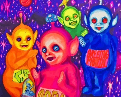 Scary Teletubbies Diamond Painting