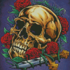 Skull With Roses Diamond Paintings