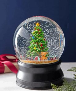 Snow Globe Christmas Tree Diamond Painting