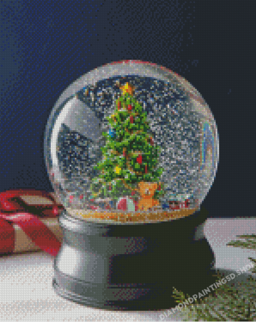 Snow Globe Christmas Tree Diamond Paintings