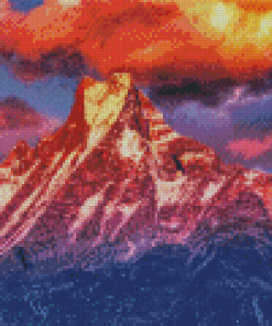 Snowy Himalayas At Sunset Diamond Paintings