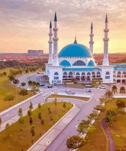 Sultan Iskandar Mosque Johor Bahru Diamond Painting