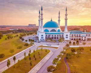 Sultan Iskandar Mosque Johor Bahru Diamond Painting