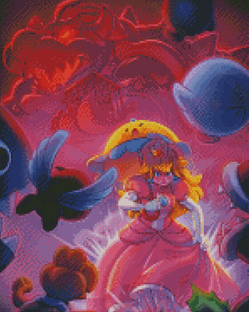 Super Mario Peach Diamond Paintings