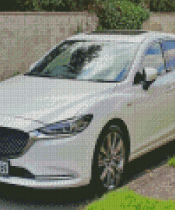 White Mazda 6 Diamond Paintings