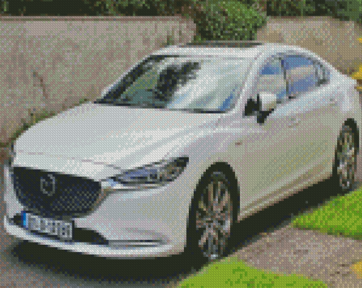 White Mazda 6 Diamond Paintings