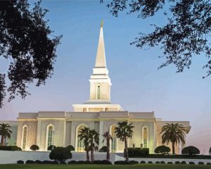 White Orlando Temple Diamond Painting