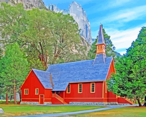 Yosemite Chapel Diamond Painting