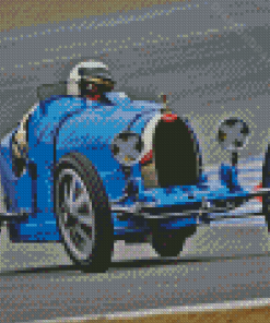 Aesthetic Blue Bugatti Type 35 Diamond Paintings