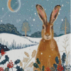 Aesthetic Christmas Hare Diamond Paintings