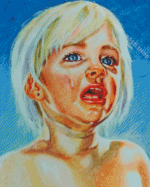 Aesthetic Crying Child Diamond Paintings