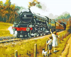 Aesthetic Flying Scotsman Diamond Painting